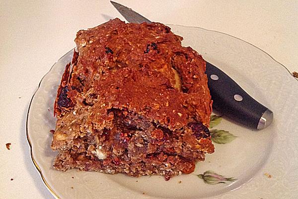 Vegan Banana Bread with Dried Fruits and Nuts