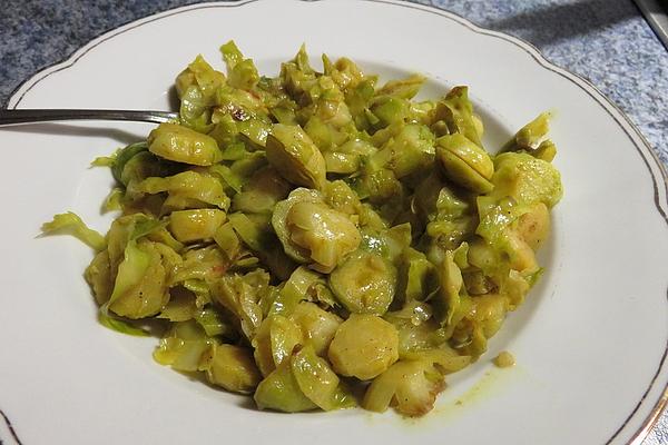 Vegan Brussels Sprouts with Coconut Milk and Curry