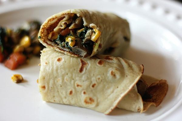 Vegan Crepes with Vegetable Filling