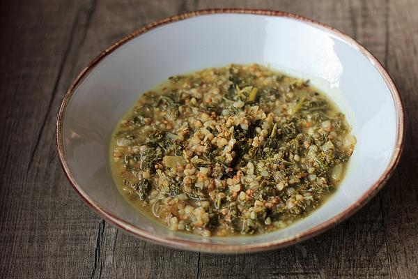 Vegan Kale Soup with Buckwheat