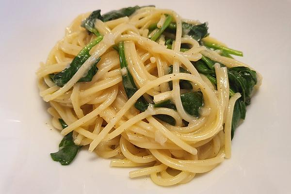 Vegan One Pot Lemon Spinach Spaghetti