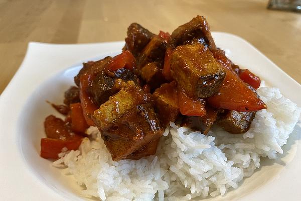 Vegan Rice Currywurst Style