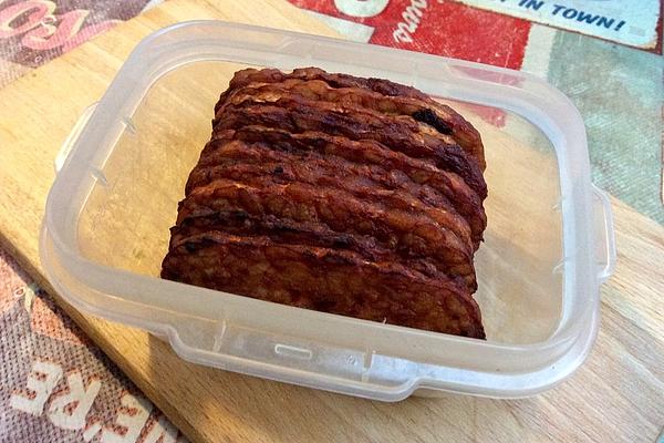 Vegan Tempeh Bacon with Homemade BBQ Marinade