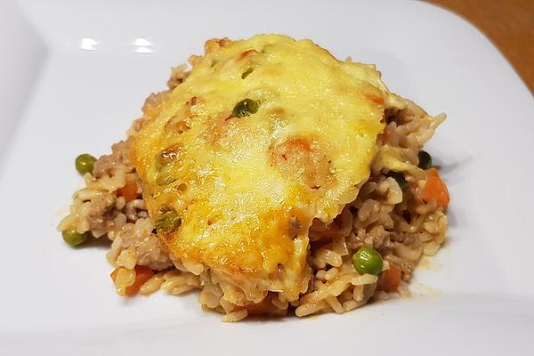 Vegetable and Rice Casserole with Minced Meat