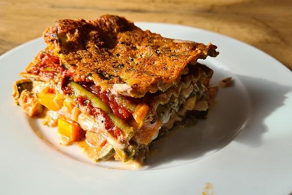 Vegetable Lasagne with Zucchini and Feta Cheese