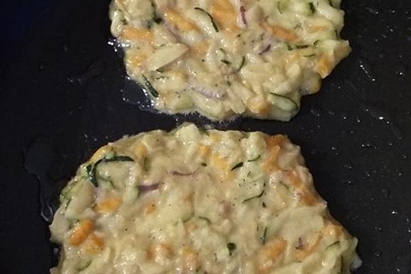 Vegetable Pancakes with Tomato Quark