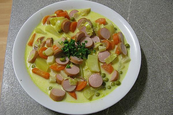 Vegetable Soup with Meat and (if You Like) Sausages
