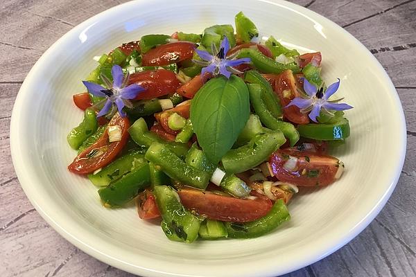 Vegetarian Pepper and Tomato Salad