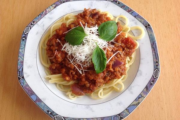 Vegetarian Red Lentil Bolognese