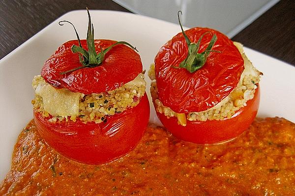 Vegetarian Stuffed Tomatoes with Sauce