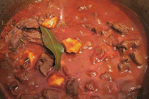 Venison Goulash with Chestnuts