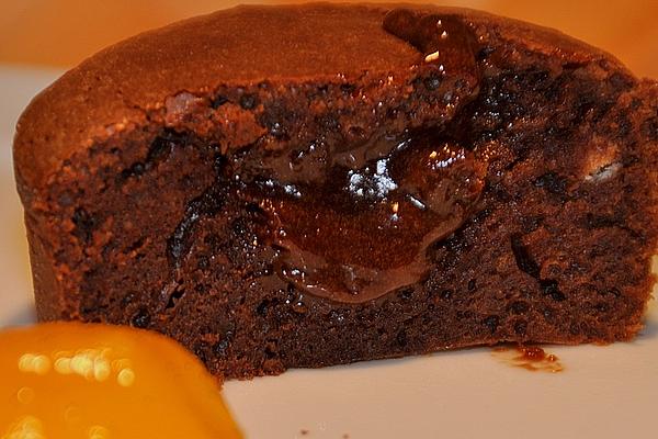 Warm Chocolate Cake with Apricot Compote