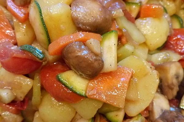 Warm Potato and Zucchini Salad