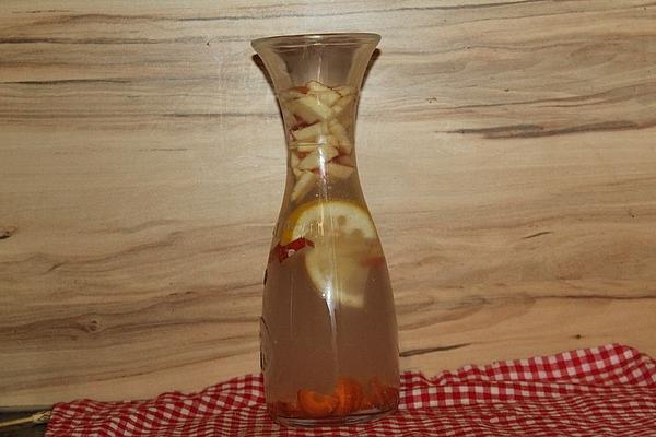 Water Flavored with Apple, Carrot and Lemon