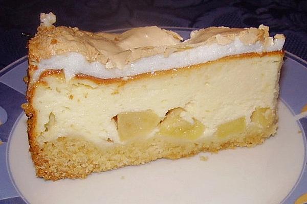 Watery Cheesecake with Apple Filling