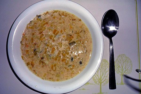 Wheat and Sour Cream Soup with Leek