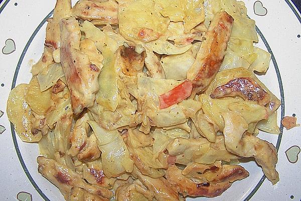 White Cabbage Pan with Chicken