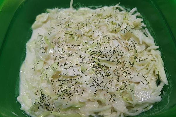 White Cabbage Salad in Summer