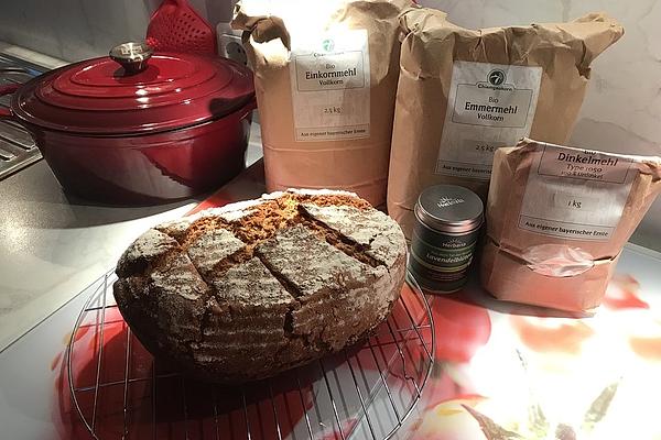 Wholegrain Lavender and Whey Bread with Einkorn, Emmer and Sunflower Seeds