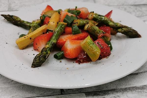 Wild Asparagus and Strawberry Salad