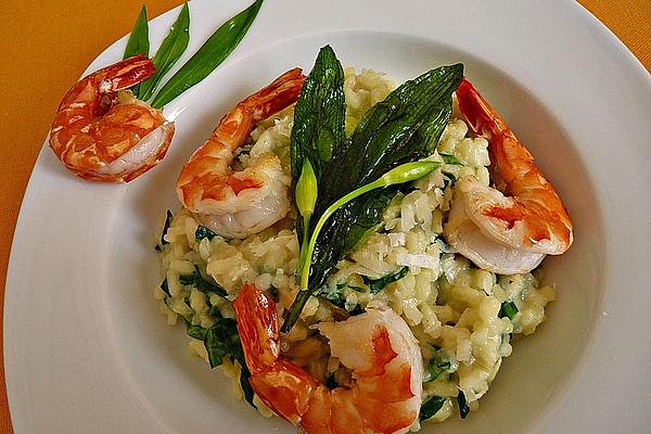 Wild Garlic Risotto with Goat Cheese