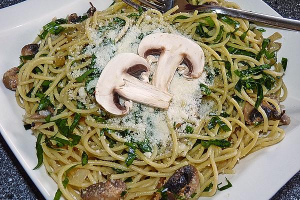 Wild Garlic – Spaghetti with Mushrooms