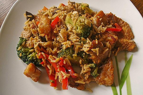 Wok Vegetables with Fried Fish
