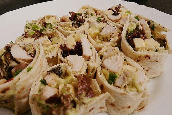 Wraps with Turkey Breast and Cheese