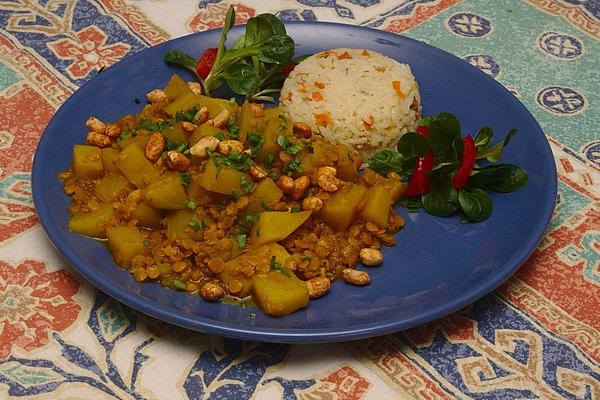 Yellow Beetroot and Lentil Curry