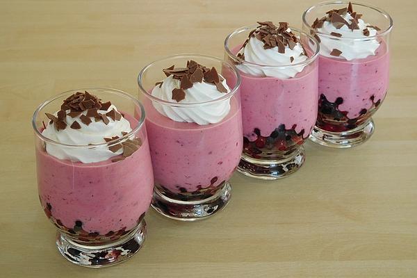 Yoghurt Dessert with Mixture Of Wild Berries
