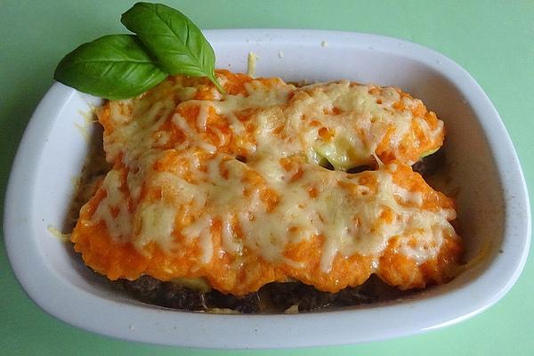 Zucchini and Potato Casserole with Mince