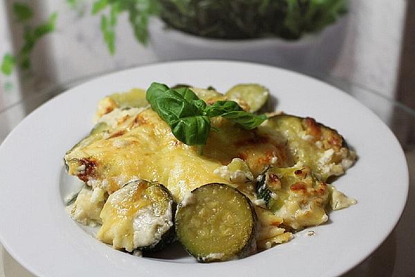 Zucchini Casserole with Sheep Cheese