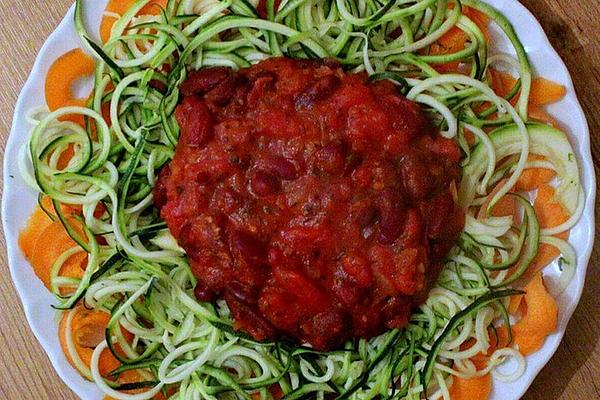 Zucchini Noodles with Turkish Noodle Sauce
