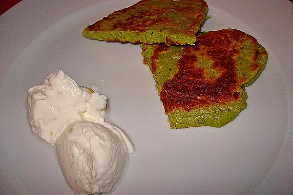 Zucchini Pancakes with Herb Sour Cream