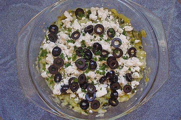 Zucchini Puree with Olives and Feta