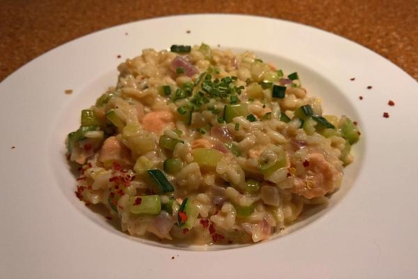 Zucchini Risotto with Salmon for Little Gourmets
