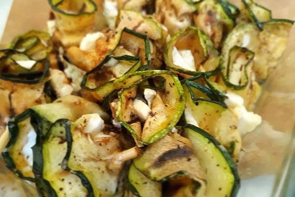 Zucchini Rolls with Sheep Cheese or Mozzarella