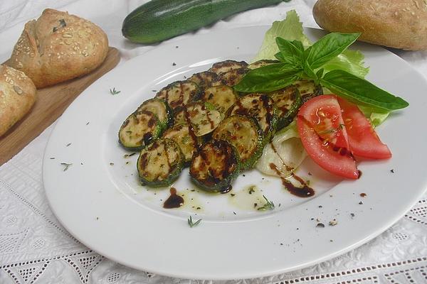 Zucchini Salad with Italian Herbs and Balsamic Dressing