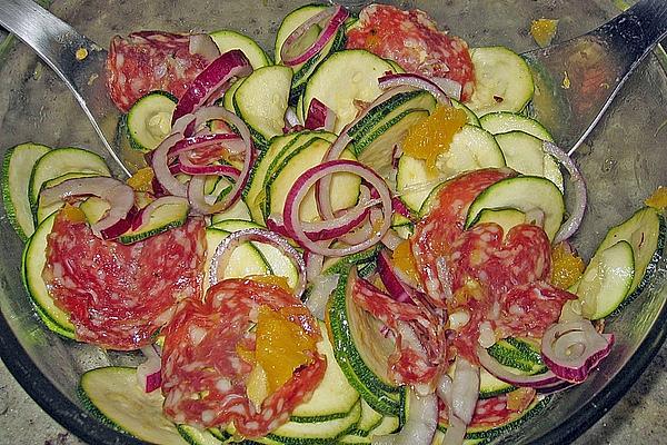 Zucchini Salad with Salami