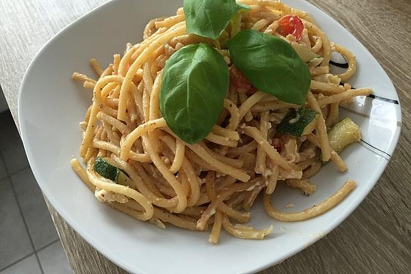 Zucchini – Sheep Cheese – Spaghetti