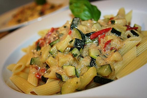 Zucchini – Tomatoes – Gorgonzola – Pasta