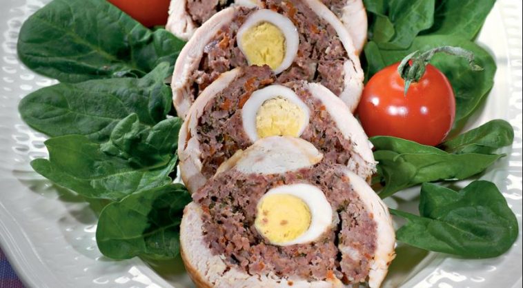 Meatloaf with Quail Eggs