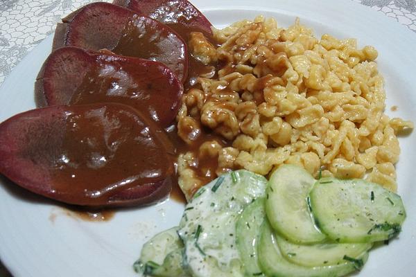 Beef Tongue in Port Wine Sauce