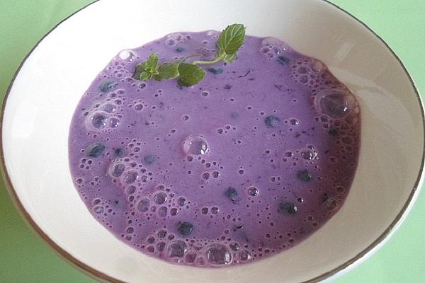 Blueberry Cold Bowl with Milk