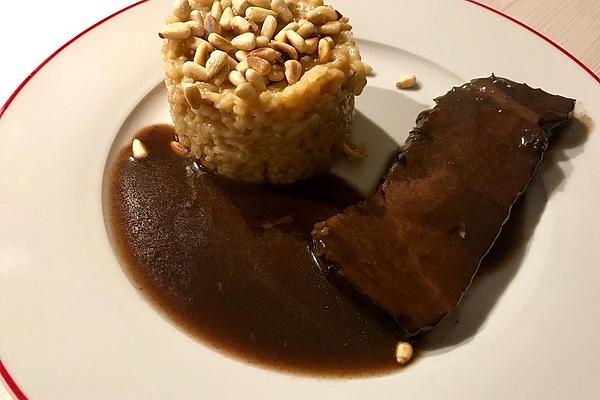 Braised Beef with Almond Risotto
