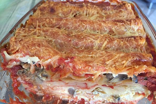 Cannelloni with Ham and Mushroom Filling