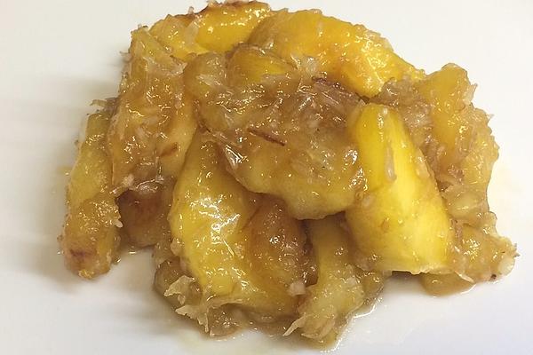 Caramelized Apples with Coconut Flakes
