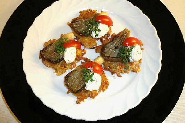 Cheese Potato Rösti with Oyster Mushrooms