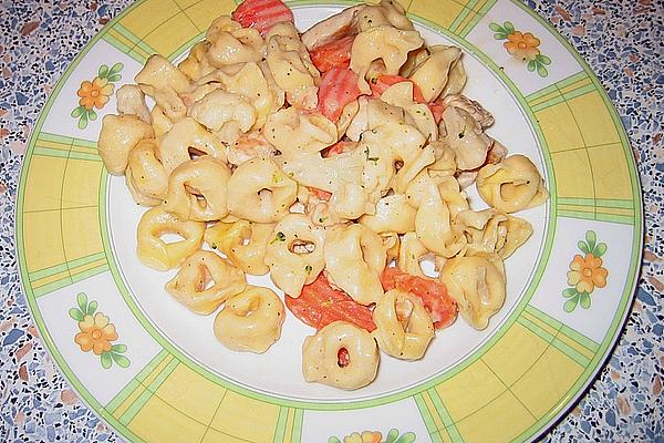 Cheese Tortellini with Herb and Chicken Ragout