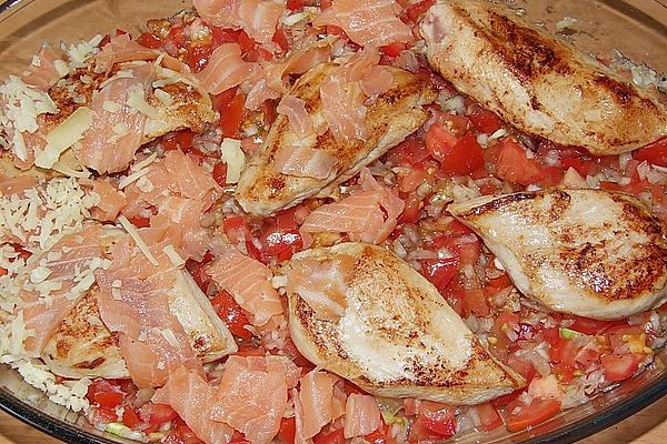 Chicken Breast on Tomato, Baked